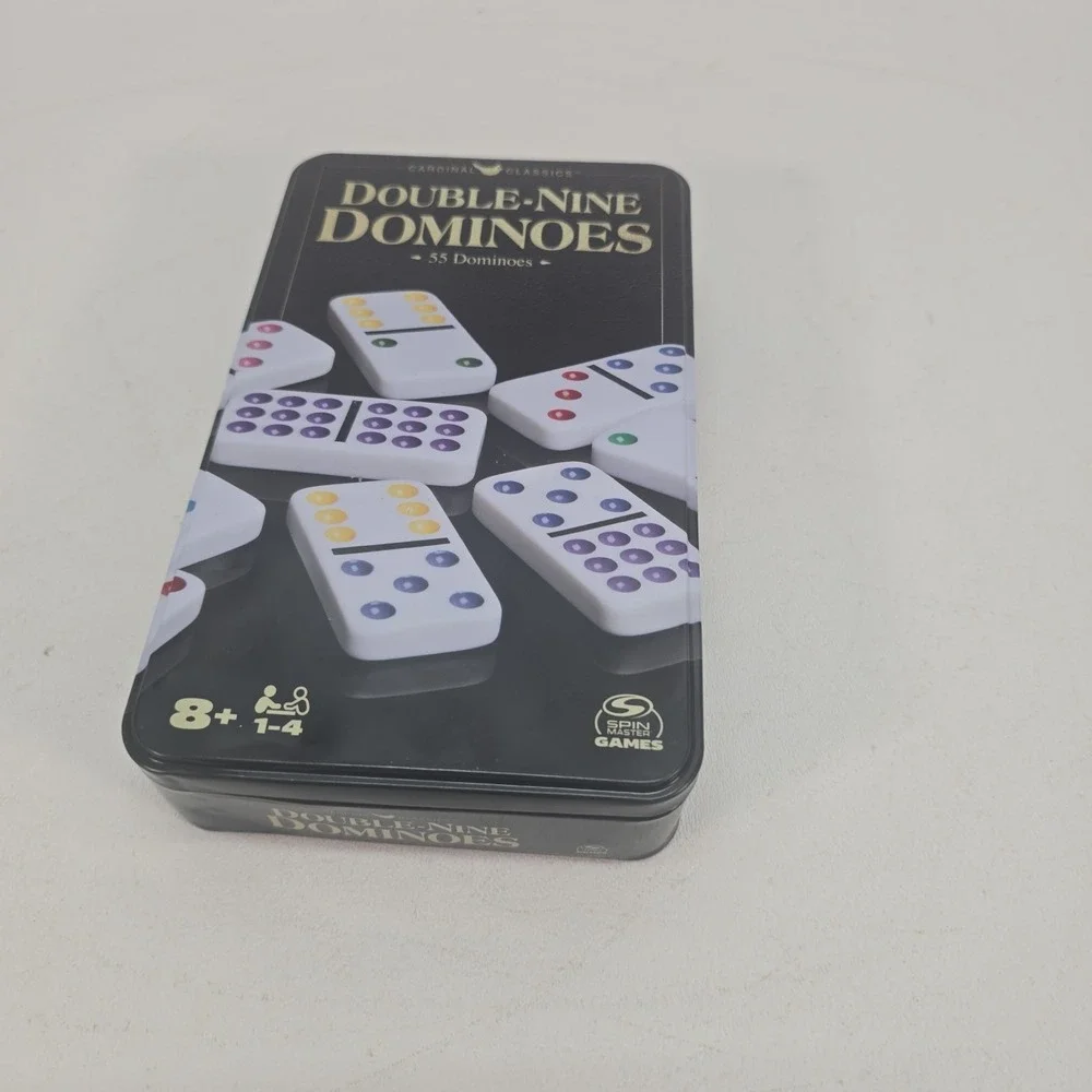 Games Cardinal Classics Double Nine Dominoes Set in Storage Tin Dominoes for Kid